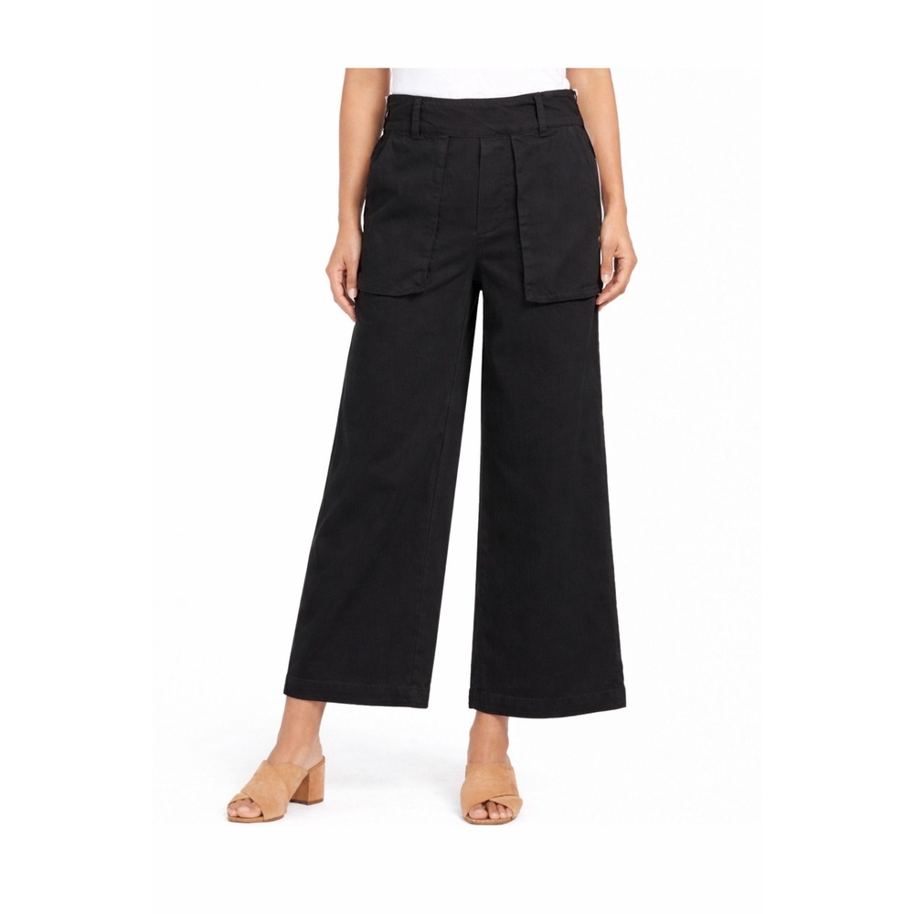 Young Fabulous‎ & Broke YFB Linen Blend Sailor Wide Leg Pants Black S Coastal